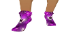 Purple butterfly socks