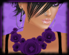 Purple Rose Necklace