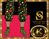 green christmas socks