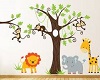 baby lion and giraffe