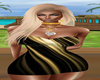 Black and gold Mini dres