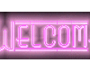 pink neon welcome