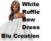 White Ruffle Bow Dress