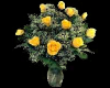Vase of Yellow Roses