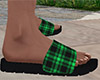 Green Sandals Plaid (M)