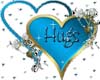 Hugs in a blue Heart