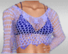 Eliza Blue Mesh Top