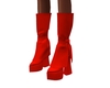 overlap winter boots Red
