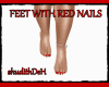 (DeH) FEET NAILS RED