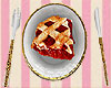 Slice Cherry Lattice Pie