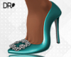 DR- Jewelled teal heels