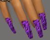 purple zebra print nails