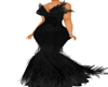 1QS*Black Fur Gown