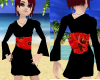 Short Black Kimono Skirt