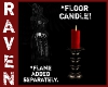 RD & SILVER FLOOR CANDLE
