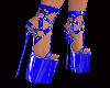 Blue strap heels