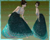 Crystals Gown-Turquoise