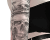 Skull arm sleeve tattoo