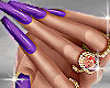 Ina Purple Nails + Rings