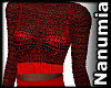 red crochet sweater