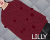 ponpon sweater M red