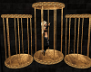 GOLD BRONZE DANCER CAGES