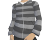 Gray/Black Stripe Hoodie