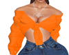 Orange Shirt Top