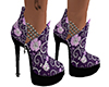 Purple flower Heels