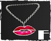 Lips Necklace SilverPink