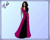 Pink and Black Gown