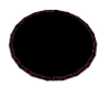 Black and red round rug