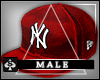 Red Fitted Hat NY