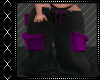 Cargo Pants Black Purple