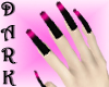 long nails black pink
