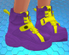 Purple-yellow shoes