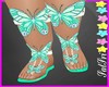 Teal Butterfly Sandals