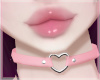 𝓶. heart choker pink