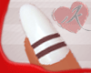 !!1K White Striped Nails