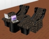 LL-Gld/Blk recliner set