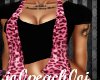 Blk w/pink cheetah scarf