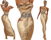 GOLD BROCADE DRESS
