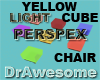 Yellow Cube Perspex Seat