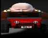 Chubby Fat Kid Driving Jeep Funny Red Animated