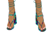 FABRIC LEAF HEELS