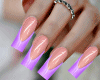 Lilac French Nails