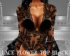 Lace Flower Top Black