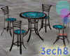 Cafe Metal Table +chairs