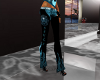 Teal Skull Flame Chaps F