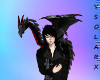 black and red dragon